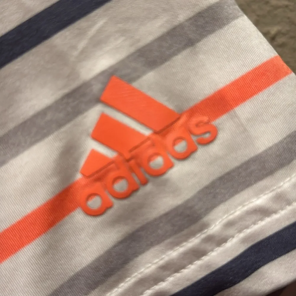 Adidas Predator ridge Poly Golf POLO SHIRT Large L  Men's Striped Polo